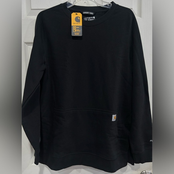 Carhartt Women's Force M Medium Relaxed Fit Lightweight Sweatshirt Black NWT - Picture 1 of 10